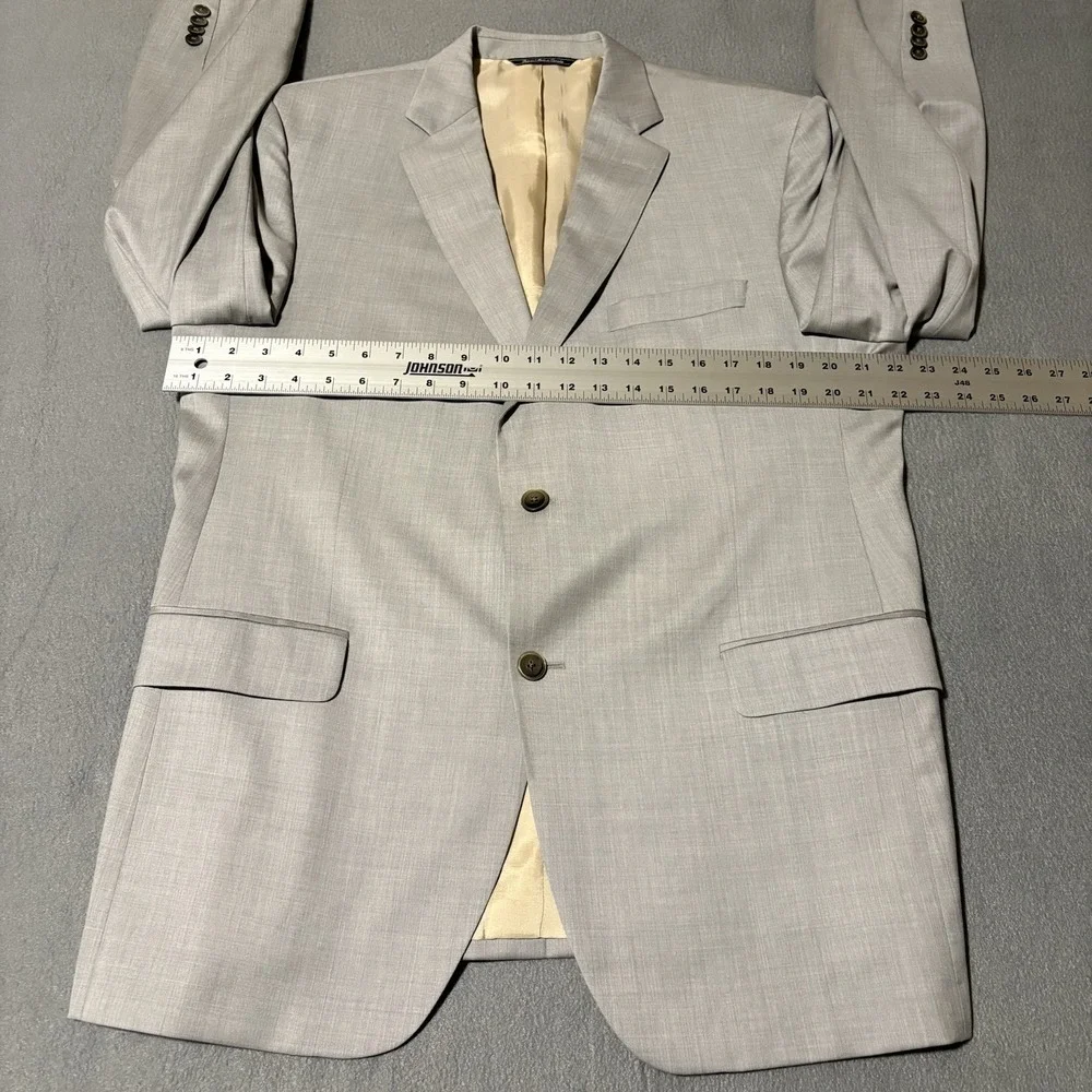 Loro Piana Blazer 44R Light Gray Super 120'S Wool Canada Saks Fith Ave Jacket